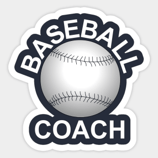 Baseball Coach White Text Sticker